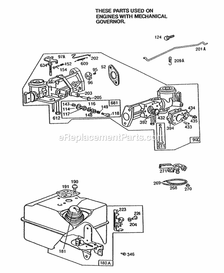 Page D Diagram and Parts List for 082232-0155-99  Briggs and Stratton Engine